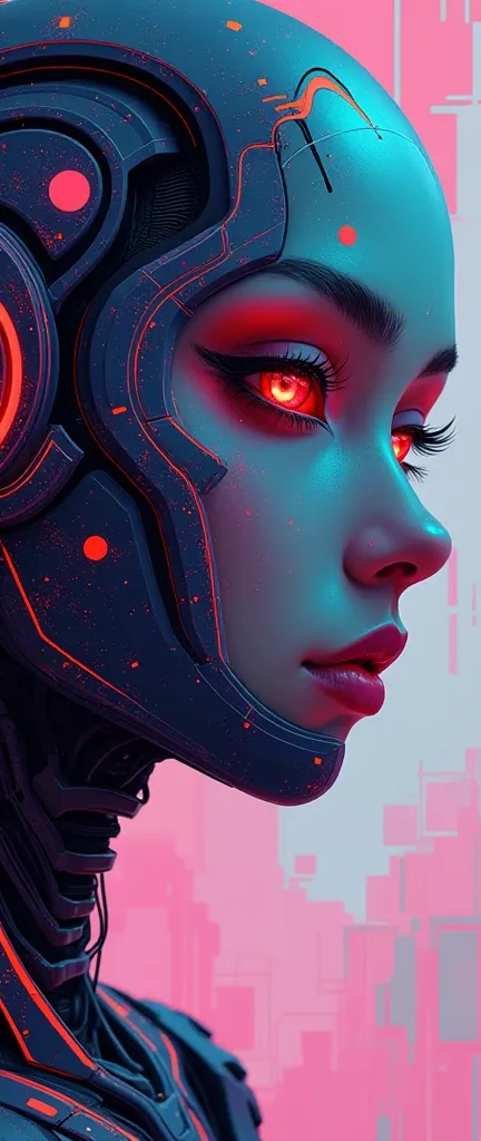 (head of&#39;artwork:1.2),(la plus haute qualité),(Super detailed),(Ultra haute résolution),(Meilleures illustrations),8k,Background&#39;screen,beautiful female cyborg,tout le corps,psychedelic,Art vectoriel,overlay textures,progressive,Populaire,sf,cyberp...