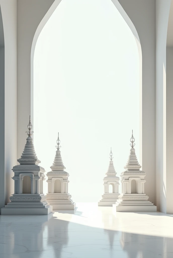 White background dim nepali temples sides ways