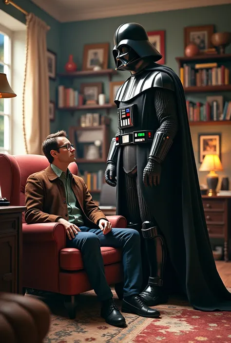 Darth Vader and Sheldon Cooper the big bang theory armchair apartment