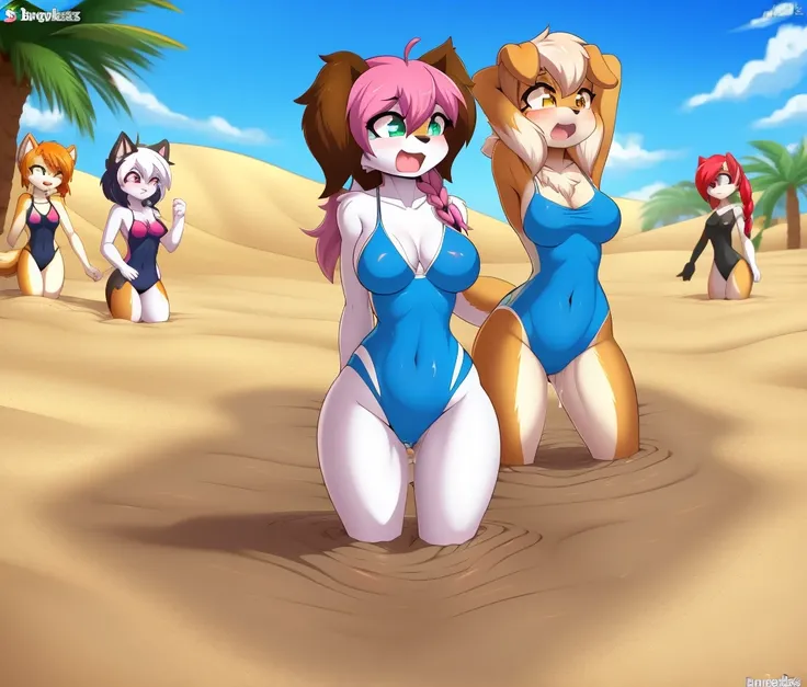 furry1.5, anthro female, HD, best quality, stripper, closed up, best quality, full body, sexy breasts girl, cocker spaniel girl, borzoi girl, shepherd sheepdog girl, Afghan hound girl, Pomeranian dog girl, beagle girl, hair, group lined up, group together,...