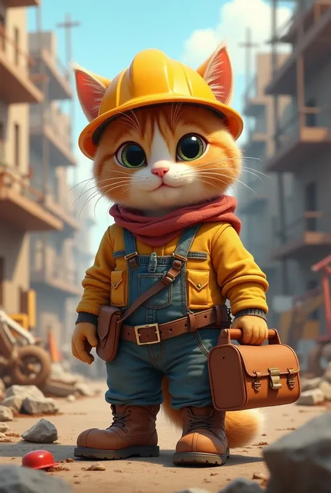 Cat as a worker.