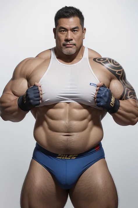 Middle age，the only person，male people，Muscle wrestler，musculous，Stout wrestler，Asian people，Uncles，Middle age 60，tall，Long legs，Short hair details，Short hair details，Wrestling Bootle Mannequin，Panorama characters，WWE ring，WWE American professional wrestli...