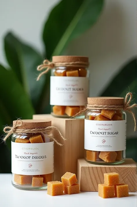 Packaging of coconut sugar cube jars