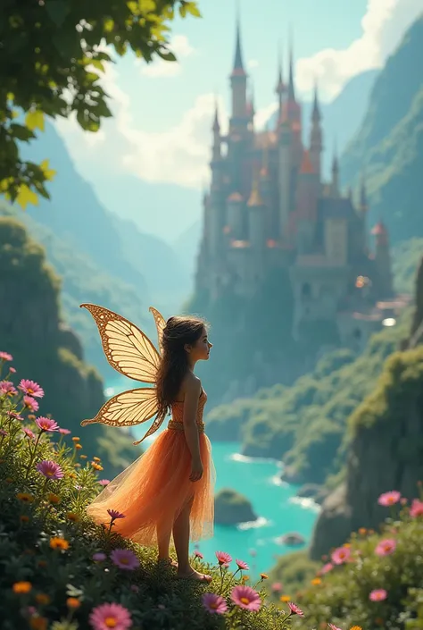 Little Fairy in front of her kingdom
