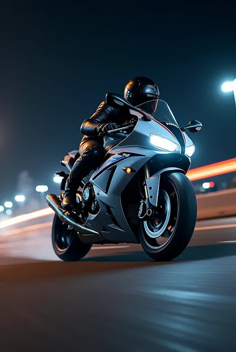 Bwm s1000rr at High speed in the highway at night