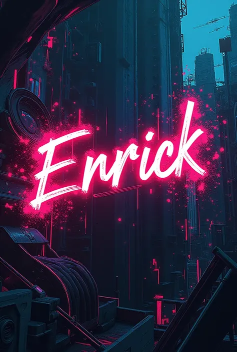 Create Instagram profile picture with futuristic graffiti containing the name Enrick