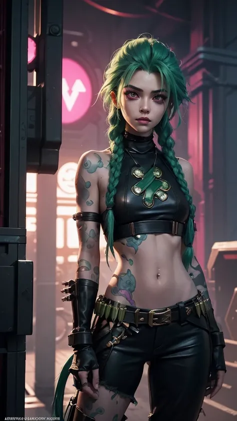 uma mulher com green fur e tatuagens, cyberpunk woman anime woman, pants, 
Beautiful angry cyberpunk goddess, cyberpunk art style, cyberpunk anime digital art, cyberpunk anime art, arcane Book Retrato, cyberpunk anime art, cyberpunk themed art, dark fantas...