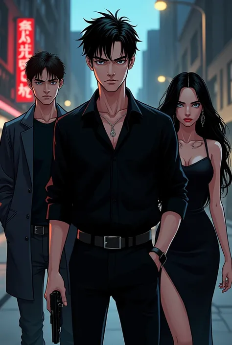 Here’s an updated prompt that incorporates the Korean webtoon style for the book cover:

"Design a dark, gritty mafia-action-themed book cover in the style of a Korean webtoon. The scene should take place in a shadowy, urban city at night, with dim streetl...