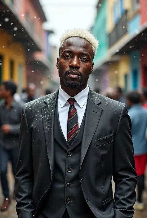 black male, hairdresser, INFLUENCE, businessperson, communicator, favela, White hair, it snowed, Youngh
