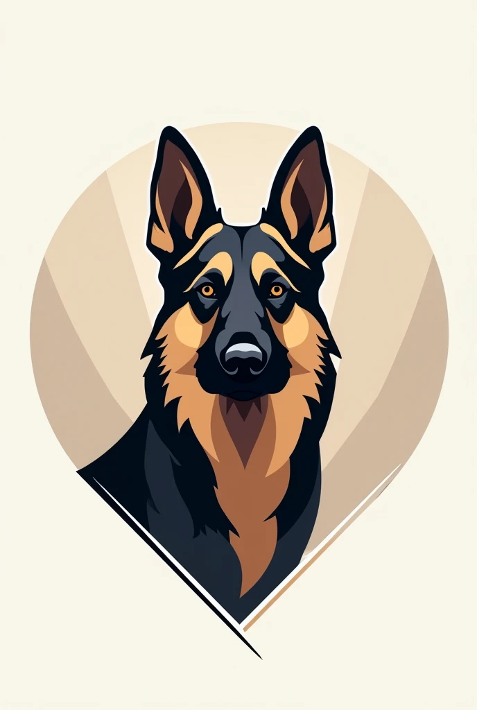 stylish german shepherd logo
