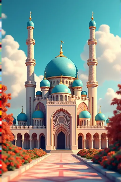 3D cartoon "A beautiful mosque."