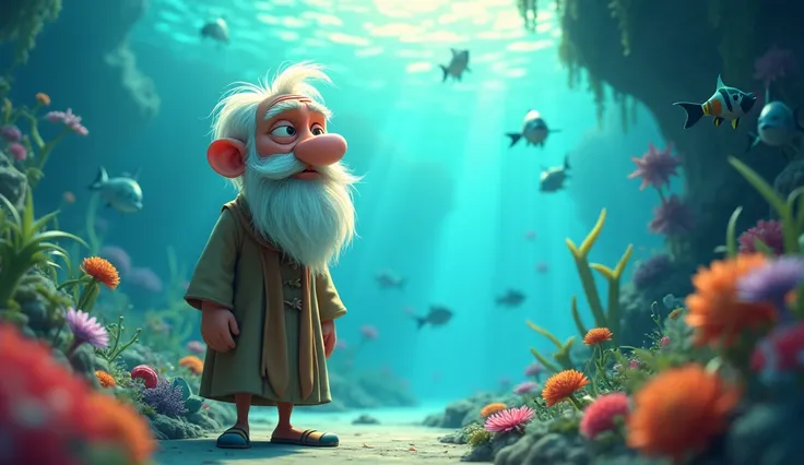 Old man 3D cartoon style cinematic scene 


इस तरह पानी के अंदर एक नई दुनिया में, दीपक की एक नई कहानी शुरू हुई, 