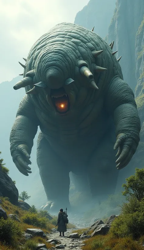 (Masterpiece), (High Quality)4k, a cinematic image of a giant realistic tardigrade