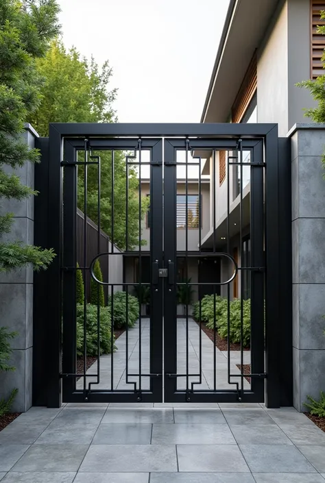 Give me some iron gate for home entrance. Size covered will be 8feet width *8feet height in feet. Keep upper portion 8*2 fixed. Gate should be 6feet long and 8feet wide modern look eye-catching. People should stare at it. Try some minimal colours. Little c...