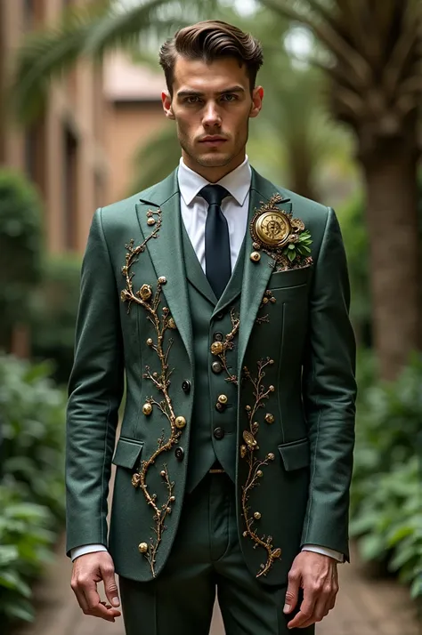 Met gala outfit for male with the theme garden of time 