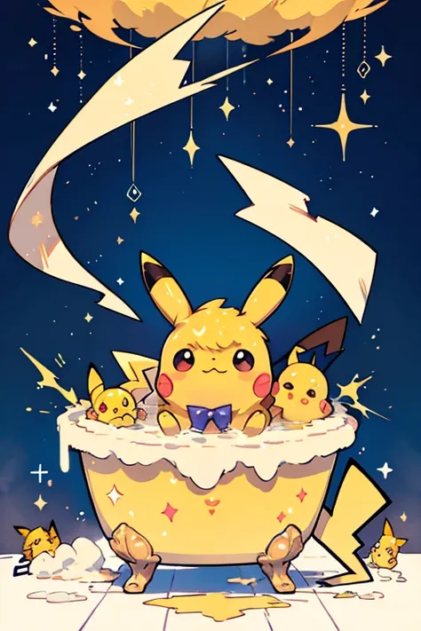 Human Pikachu  ; Glitter; whole body; Pikachu Costume,bath,bathing