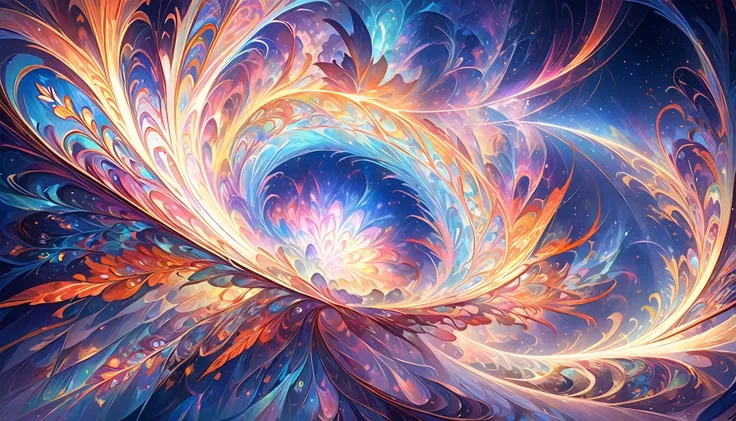 In the fascinating realm of digital fractal art, Wonders of the Universe Unfold. A dazzling array of glowing entities radiating otherworldly energy, Creates a mesmerizing dance of vibrant fractal patterns. These fascinating shapes, Reminiscent of celestial...