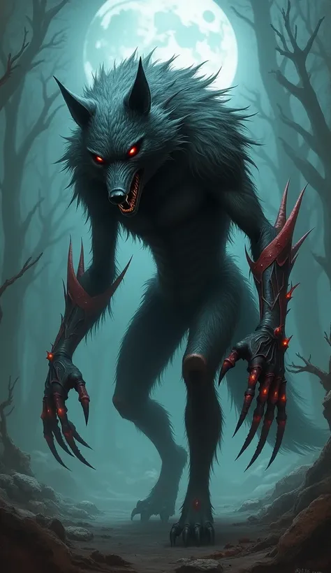 The hybrid of the wolf and mantis is a nightmarish creature with the agility and pack instincts of a wolf combined with the swift, cutting forelimbs of a mantis. Its claws can rip through the toughest hides, and its reflexes make it nearly impossible to es...