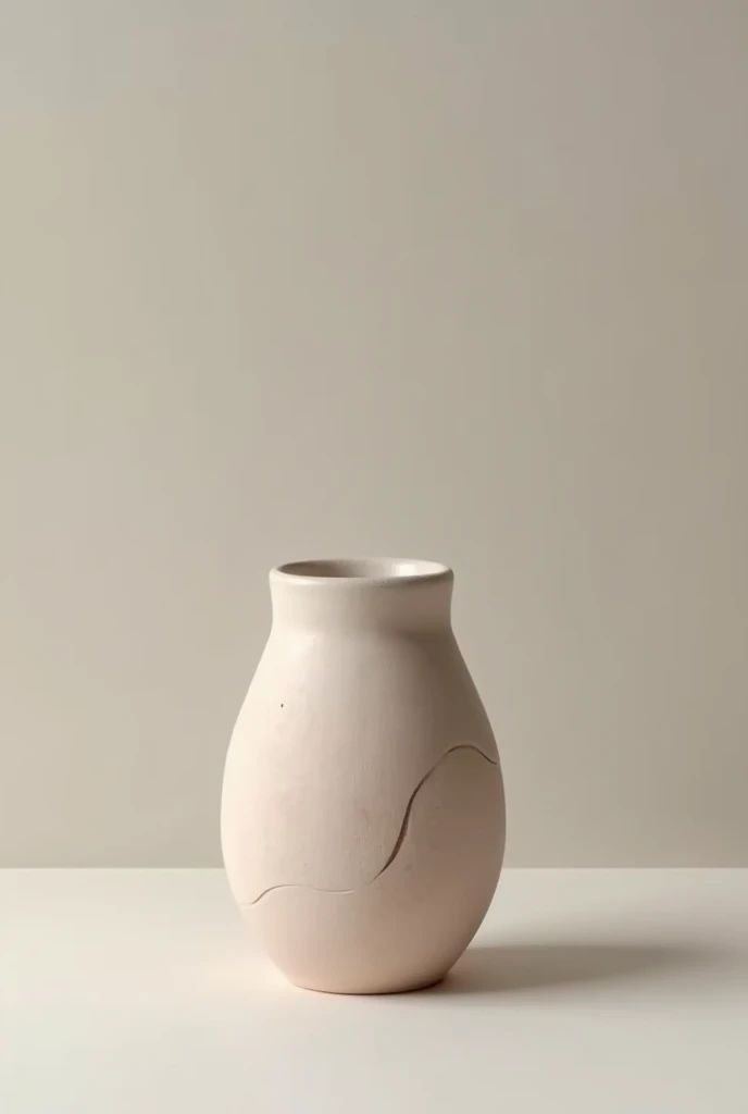 A barely chipped clay vase 