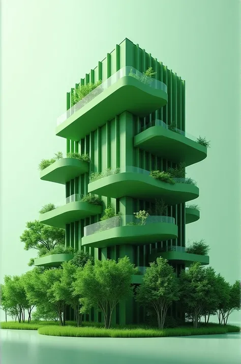 A green building with no collision volume