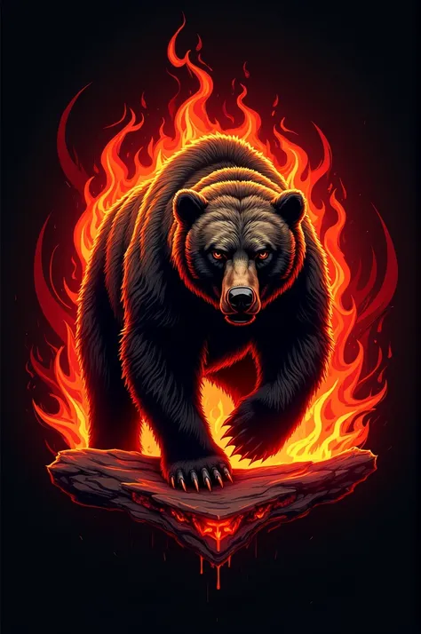 Red blazing grizzlies logo 