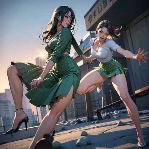 ((Master quality, 8K, masterpiece:1.3, ultra-detailed, high resolution, RAW Photos, detailed , blurry, Actual, ((hyper realistic)), photo, HDR)), BREAK, anatomically correct body and arms and legs, , BREAK, ((, 1girl and 1monster ,  facing each other, Psyc...