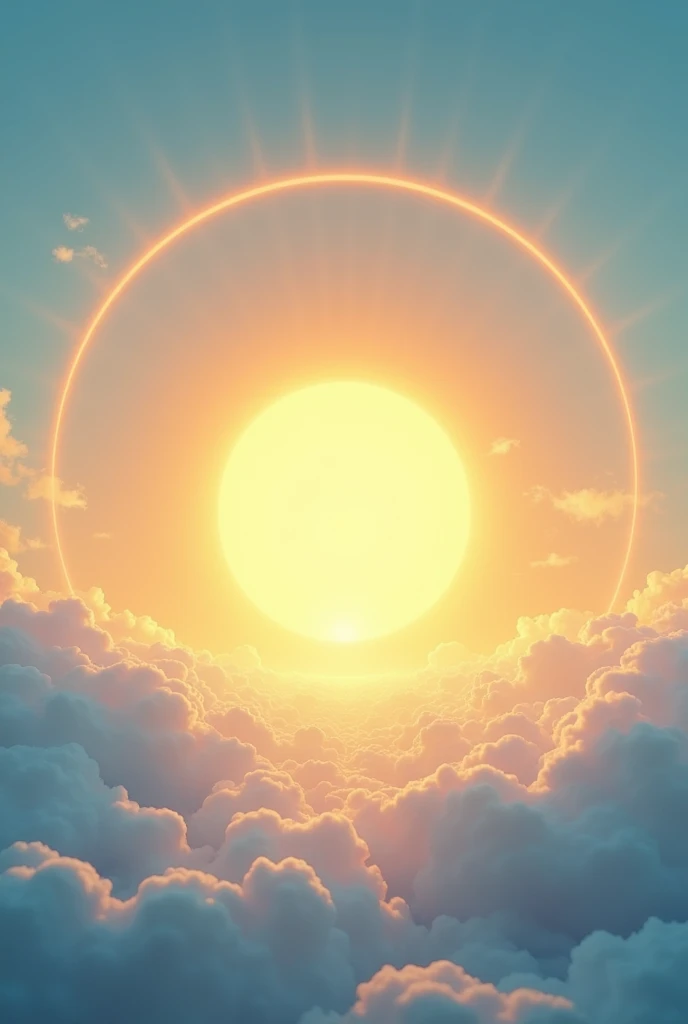 Make a. Sun background in a cirle 