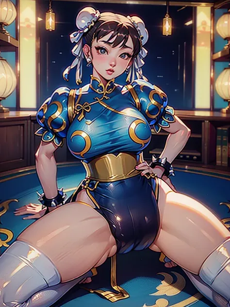 Mongolian Girl, 12, Chun Li Outfit, Leotard