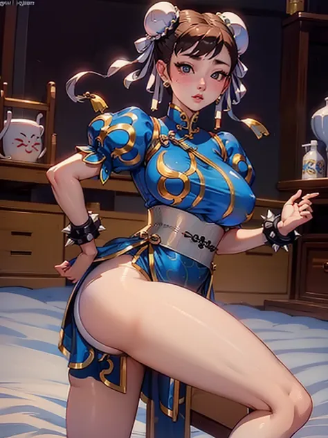 Mongolian Girl, 12, Chun Li Outfit, Leotard