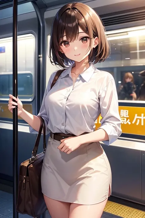 anegasaki nene、Shiny brown hair, short hair, (Beautiful brown eyes、Sparkling eyes, Fine grain)、smile、Ultra-detailed eyes、Very detailedな顔, Very detailedな目,Cowboy Shot、



Long distance relationship with her、He saw you on the train platform、I&#39;ll run up t...