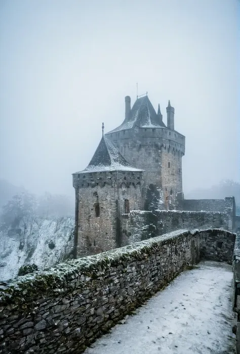 a photo of night landscape,bran's castle, dunvegan's castle, dunnottar's castle,malahide castle,a medieval village castle sittin...