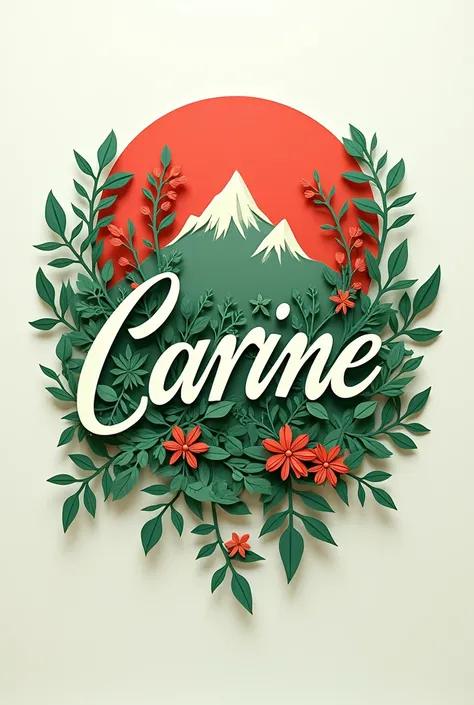 /imagine papercut craft of this name Carine ++green++red 