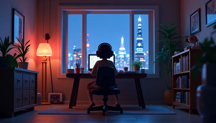 (Highly detailed CG Unity 8k wallpaper), (最high quality), (Best illustrations), (Best Shadow), Realistic lighting, Beautifully detailed lego, masterpiece, 最high quality, Lofi Artstyle, Lofi Art, 80s anime style, Lo-Fi, One girl, alone,A girl sitting on a c...