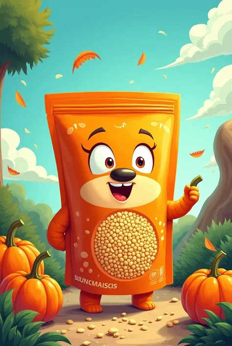 farine infantile de pepin de citrouille de madagascar avec du soja de style cartoon hero pour les enfants en metan en avant les pepin et le grain de soja