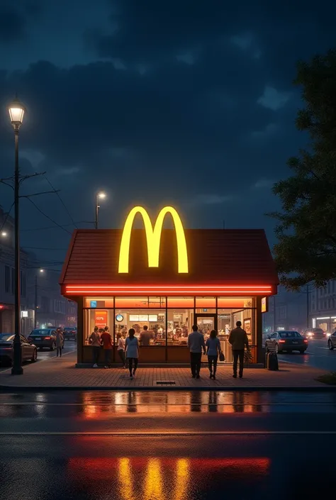 Scenery McDonalds at night