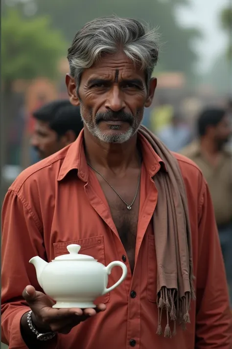 Poor kindest India. Men serve the tea onthousand people