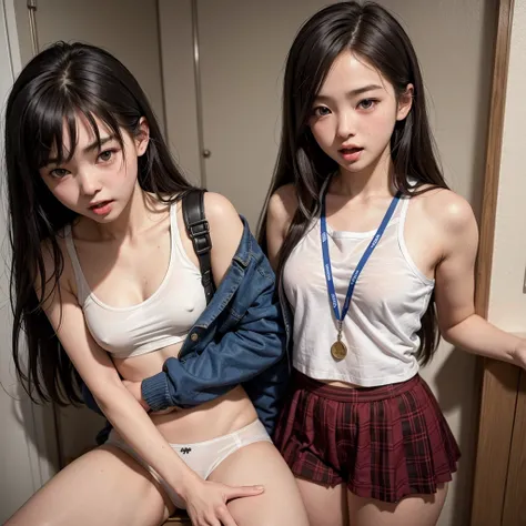 Beautiful and innocent high school girls screaming in their sexy underwear and horny high school boys, High school boys invade the girls&#39; locker room at school, Conspired with high school boys to be sexually assaulted, Conspired with high school boys t...