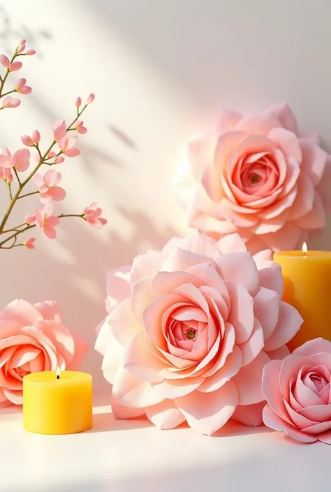 I want to genrate a picture of  decoration with colour pink yellow and white 
