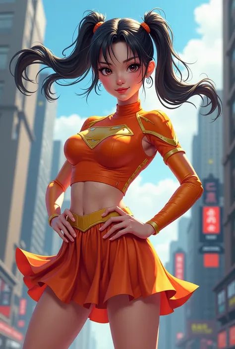 An Asian superhero named "Sexy schoolgirl"