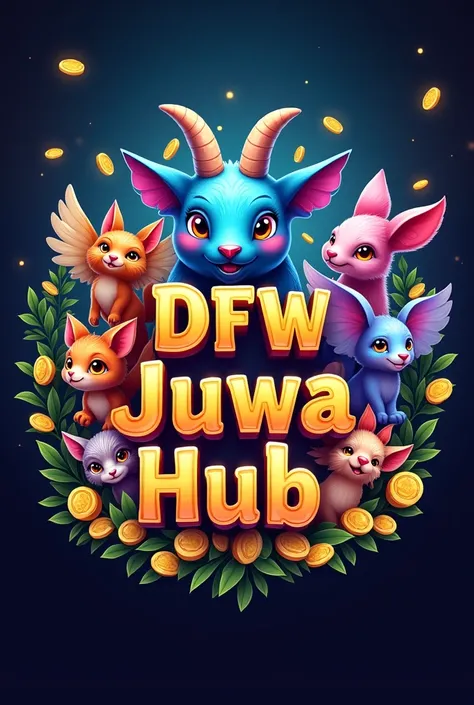 Casino logo , animals and coins in background 
Name on it dfw juwa hub fantasy type 
