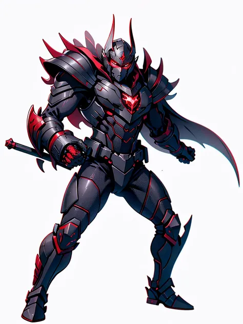 grey armor ,eyes red ,high resolution,