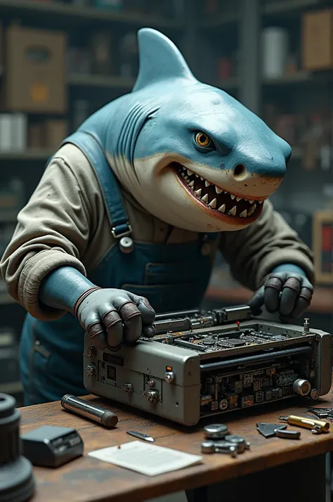 Shark repairing printer