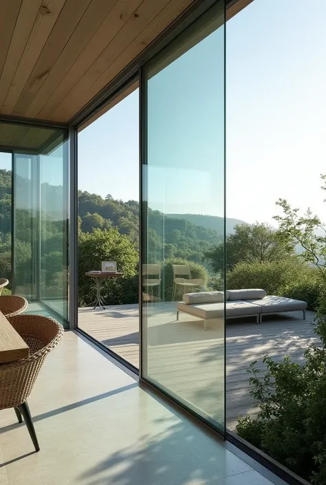 Give me images of glass screens for terraces
(that the screens are more appreciated)

