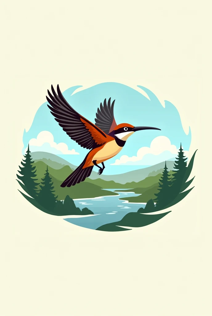 Create a logo for a bird watching tour route 