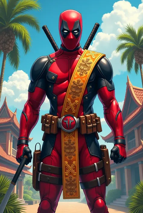 Deadpool in srilankan national uniform 