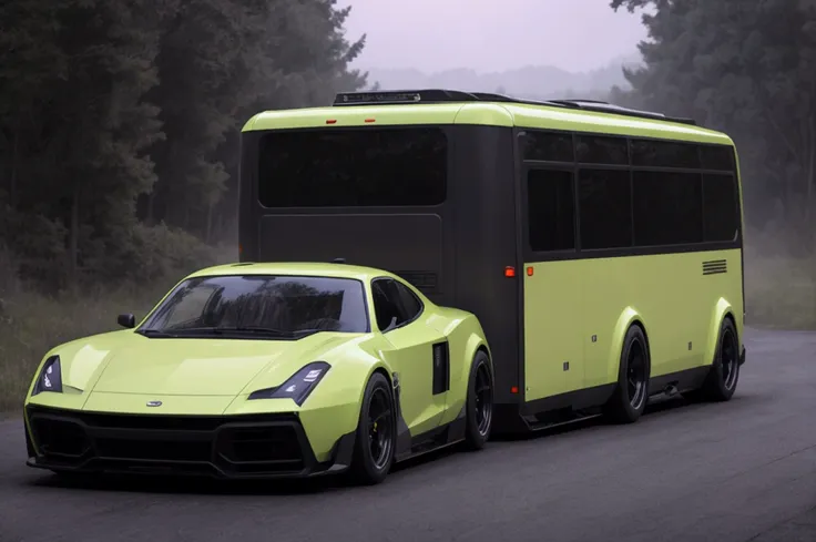 a lone future survivor rv, motorhome, highly detailed photographic image, vivid colors, red, green, blue, yellow, intense contra...