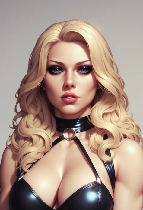 Black canary, beautiful, detailed face, detailed eyes, detailed lips, full costume