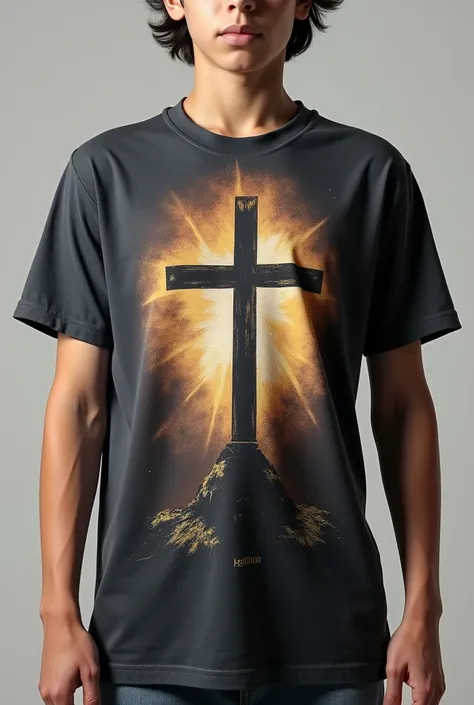 (Photorealism:1.2) Christian T-shirt 