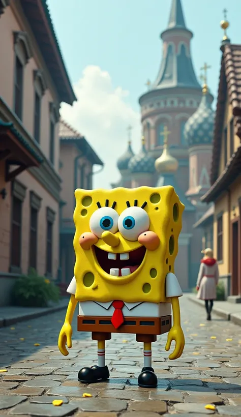 (photorealism:1.2), SpongeBob in Russian