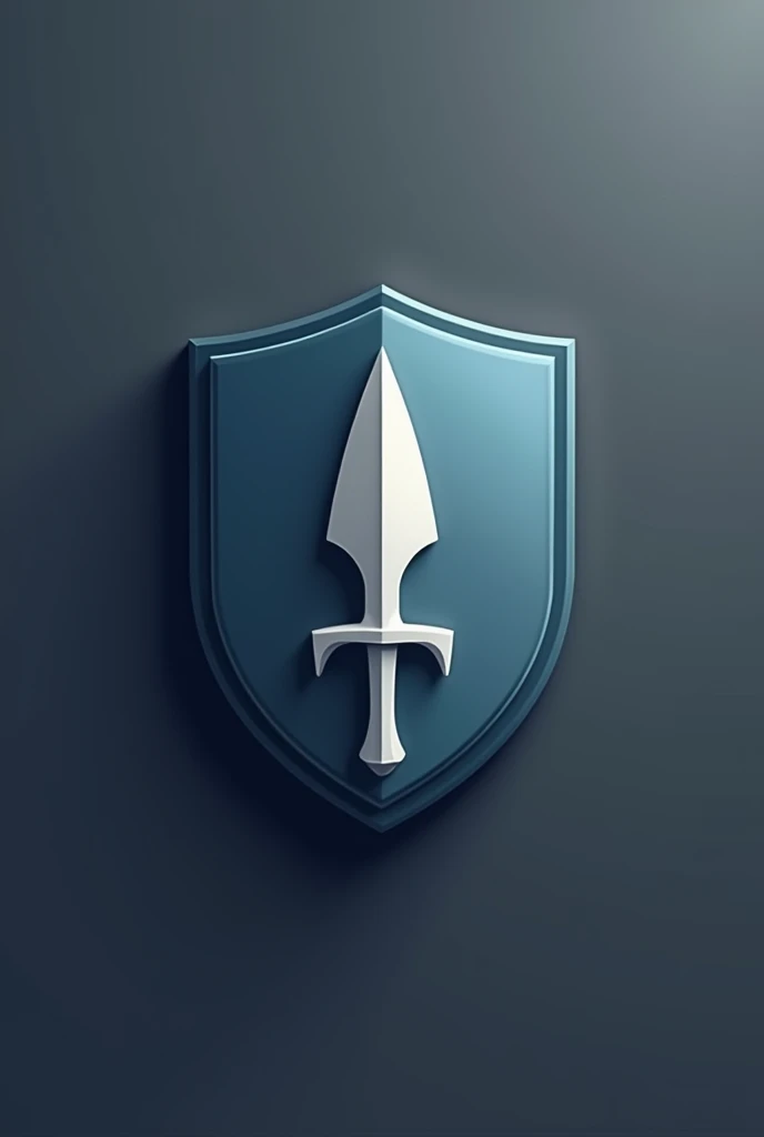 Generates a shield symbol as if it were a simple computer update symbol with a solid color background. It also adds the symbol or silhouette of a spear.